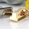 Klasyna 1PCS Spring Bluckle Clip na pasku podwójne pętle srebrne klęcznik klawisowy pierścień klawiszowy