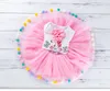 ins Baby Mädchen Einhorn Print Prinzessin Tutu Röcke 0-24 Monate Neugeborenen Designer Strampler Kleid Baumwolle Strampler + Tutu Rock + Stirnband = 3 Teile / satz