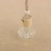 100 STÜCKE Diamant Glas Auto Diffusor Flaschen Holzkappe Kunststoffspitze Parfüm Duftflaschen 8 ml Leere Auto Diffusor Glasbehälter DHL