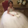 Потрясающие стразы бальное платье цветочные платья для девочек на свадьбу 2019 холодное плечо тюль девушки театрализованное платье платья для особых случаев подростки