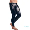 Herren-Lacklederhose, Reißverschluss, Ausbuchtungsbeutel, eng, glänzend, Leggings, Hose, Unterwäsche, Clubwear, Party, sexy Trikot, Kostüme, XM011306336183