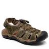 Sandales de randonnée en cuir véritable pour hommes, chaussures de Sport d'escalade en caoutchouc antidérapantes et respirantes pour l'eau aquatique