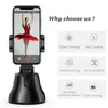 Supporto per rilevamento del viso con rotazione a 360 ° Supporto per smartphone automatico Scatto di selfie Gimbal Stick Foto vlog Supporto per registrazione video in diretta