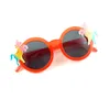 Fashion Kids Sunglasses Flash Powder Unicorn Round Frame Child Sun Glasses Colourful Cute Baby Eyewear 6 Colors