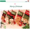 Christmas Stocking Gift Bag Noel Reindeer Santa Claus Snowman Socks natal Xmas Tree Candy Ornament Gifts Decorations new year