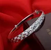 925 Sterling Silver Plated Bangle Bracelets Charm Star Snowflake Cuff Bangles Bracelet Jewelry for Women