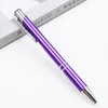 Promotion Advertising High Quality Metal Gift Pen Assorted Colorful Aluminum Click Action Bic Pen with Silver Trims