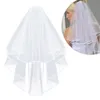 2021 Einfacher kurzer Tüll-Hochzeitsschleier Weiß Elfenbein Brautschleier Braut für Mariage-Accessoires
