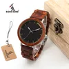 Polshorloges Bobo Bird Wood Men kijken promotie mannelijke houten kwarts relogio masculino Valentijnsdag in cadeaubonist