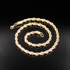 Regali per il padre Regali per il fidanzato Collana in acciaio inossidabile oro da 24 pollici 6mm 8mm Collana a catena Singapore Collana da donna con catena in corda210S