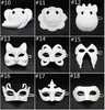 Máscara 100pcs Papper DIY máscara partido criativa Pintura Chirstmas Halloween Party Máscaras Crianças Mulheres Homens DIY Meia cara rosto cheio