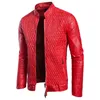 Mode hommes veste en cuir Printemps automne Casual PU manteau hommes moto veste en cuir Nouveau Mâle Solide couleur mince vêtements d'extérieur S-3XL T190903