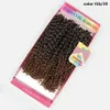 12 '' BRAZILIAN JERRY CURL BUNDLES WEAVE SYNTETISK BRAIDING HAIR WITH OMBRE PURPLE BLONDE CROCHET BRAIDS HAIR FÖRTECKNING BULK