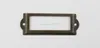 83*33MM Label Box price Card tag Holder Antique Tin shelf metal label lock frame Bronze Decorative Book Name Tag Display