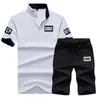 Męskie Casual Hot Sprzedaj Dressuits Oddychające-Shirts Solid Color Krótkie spodnie Mężczyzna Aktywna Sport Moda Odzież