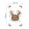 Merry Christmas Removable lovely reindeer Wall Stickers Shop Window Stickers