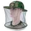 Mimetico Apicoltura Apicoltore Anti-zanzara Ape Bug Insetto Fly Mask Cappello con testa Rete a rete Attrezzature per la pesca all'aperto