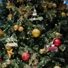 Decoraciones de Navidad 3 unids Ornamento de árbol Hit Color Classic Delicate Elk Tipo de Coche Madera DIY Craft Colgante Decoración del hogar