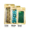 500ピース卸売ゴールドプラスチックギフトバッグ3サイズのプラスチックジッパー包装袋iPhone 5S / 6S / 6プラスサムスンS4 / S5 / NOTE3