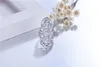 Bohême grand étincelant 925 bague en argent Sterling luxe pavé pierre de naissance bagues en diamant simulé Cocktail anneaux de mariage pour les femmes