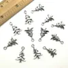 200 Stück Weihnachtsbaum Antik Silber Charms Anhänger Schmuck DIY Halskette Armband Ohrringe Zubehör 21*14mm Anpassen Generation Lieferung