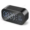 Mini Bluetooth Speaker Wireless Stereo Portable LCD FM Radio Alarm Clock Outdoor Speaker Music box