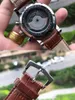 Haut de 41mm mens occasionnels volant cadran DayDate mécanique automatique véritable montre-bracelet de mode en cuir pour les hommes masculins de Relógios imperméables