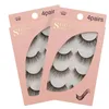 3D Mink False Eyelashes Faux Cils 4 أزواج رموش كثفات طبيعية SOF المصنوعة يدويًا