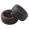 4pcs 12mm Hub Wheel Rims & Rubber Tires For RC 1 10 On-Road Touring Drift Car R1291E