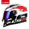 LS2 Clown full face motorcycle helmet ls2 FF358 motocross racing man woman casco moto casque Samurai ECE approved6056224