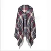 8 Colors Women Plaid Scarves Grid Tassel Wrap Oversized Check Shawl Winter 180cm Neckerchief Lattice Button Scarf ZZA1322 10pcs5731997