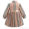 girls dress 2019 INS New spring girl kids Fashion striped Printing long sleeve Dress kids elegant high quality cotton bowknot dres6551427