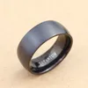 Round Surface Mens Classic Black Titanium Steel Plain Wedding Engagement Band Ring5953930