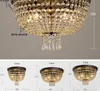 LED Light American Country Crystal Chandoriers Fixture European Vintage Crystal Ceiling Lampor Hem Inomhusbelysning Säng Living Room Myy