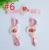 Kids Beautiful Gift BalleenShiny 3PCS Flower Headband Baby Girls Barefoot Sandals Hair Foot Accessories Elastic Fashion Foot Decor1322314