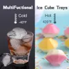 4 Cell Diamond Ice Ball Mold Silicone Ice Cube Tray Whisky Bal Maker Ice Cream Mallen vormen Chocoladevorm voor Party Bar
