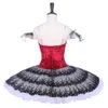 Red Professional Ballet Tutu Stage Nosić Dorosłych Performance Dancewear Kobiety Balet Dance Konkurencji Suknie Kostiumy Girls Balet Spódnica