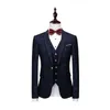 Abiti da uomo con stampa di marca Blu navy da uomo Blazer floreale Disegni da uomo Blazer Paisley Giacca da uomo slim fit Smoking da sposa 3pc2818