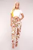 Zomer dames dames camo vrachthoge taille broek casual losse militaire gevecht camouflage jeans potlood leger groen thx2