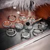 rings Boho Crystal Crown Rings Set for Women Vintage Silver Knuckle Rings Wedding Bands Statement Jewelry will and sandy