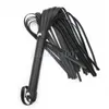 Bondage Fusta de cuero PU Látigo Flogger Mango Restricciones Roleplay Queen Slave A56