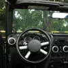 자동차 ABS 중앙 제어 대시 보드 장식 커버 크롬 지프 랭글러 JK 2007년부터 2010년까지 자동차 인테리어 액세서리