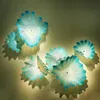 Classic Blue Lamps Hanging Plate Italian Design Hand Blown Flower Art Home Hotel Decorative Glass Wall Plates