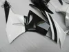 Full fairing body kits for Kawasaki ZX6R 2009 2010 2011 2012 white black Chinese fairings kits ZX 6R ZX636 09-12