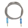 AUX Cable Speaker Wire 3.5mm Jack Sliver Ring Matel Audio Cable för bil Headphone Adapter Jack 3.5 mm Högtalarkabel för mp3 mp4 300pcs