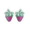 Fashion- Earrigns dla dziewcząt Shinning CZ Owoce Dangler Biżuteria ślubna Kobiety Moda Diament Stud Kolczyk