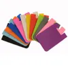 Universal phone soft silicone card slot cards pocket credit holder with 3M glue back cover portable card carrier