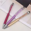 Stylos à bille multifonctionnels en cristal en métal pour fournitures d'écriture d'affaires d'école de bureau d'anniversaire de mariage