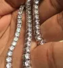 Zoals Diamond Men Hip Hop Iced Out Tennis Chain 4mm ketting Bracelet Luxe roestvrijstalen zilvergoud kleur Men Cuban Link Jewelry 2020