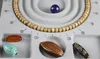 4Stle Jewelry Embalagem Display, caixa de adereços, pulseira, projeto de colar, escala de discagem, 108 cordão medindo o bracelete de disco Caixa de colar D051